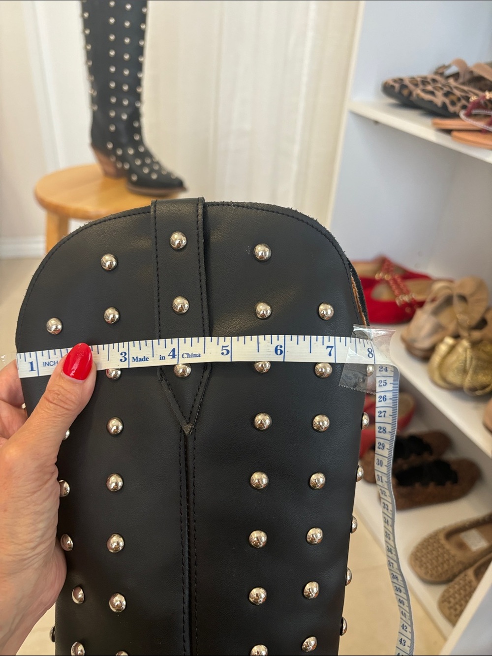 Dingo Black Studded tall Leather Boots - Picture 7 of 11